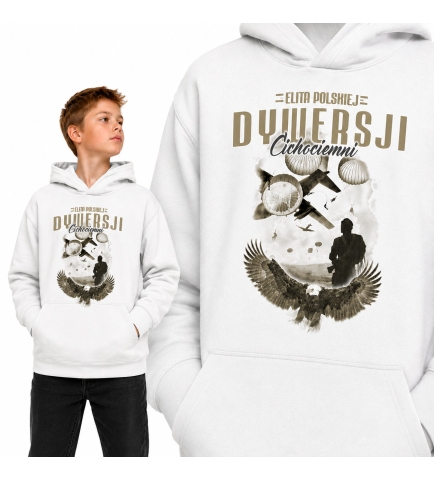 Bluza z kapturem dziecięca Patriotyczna CICHOCIEMNI
